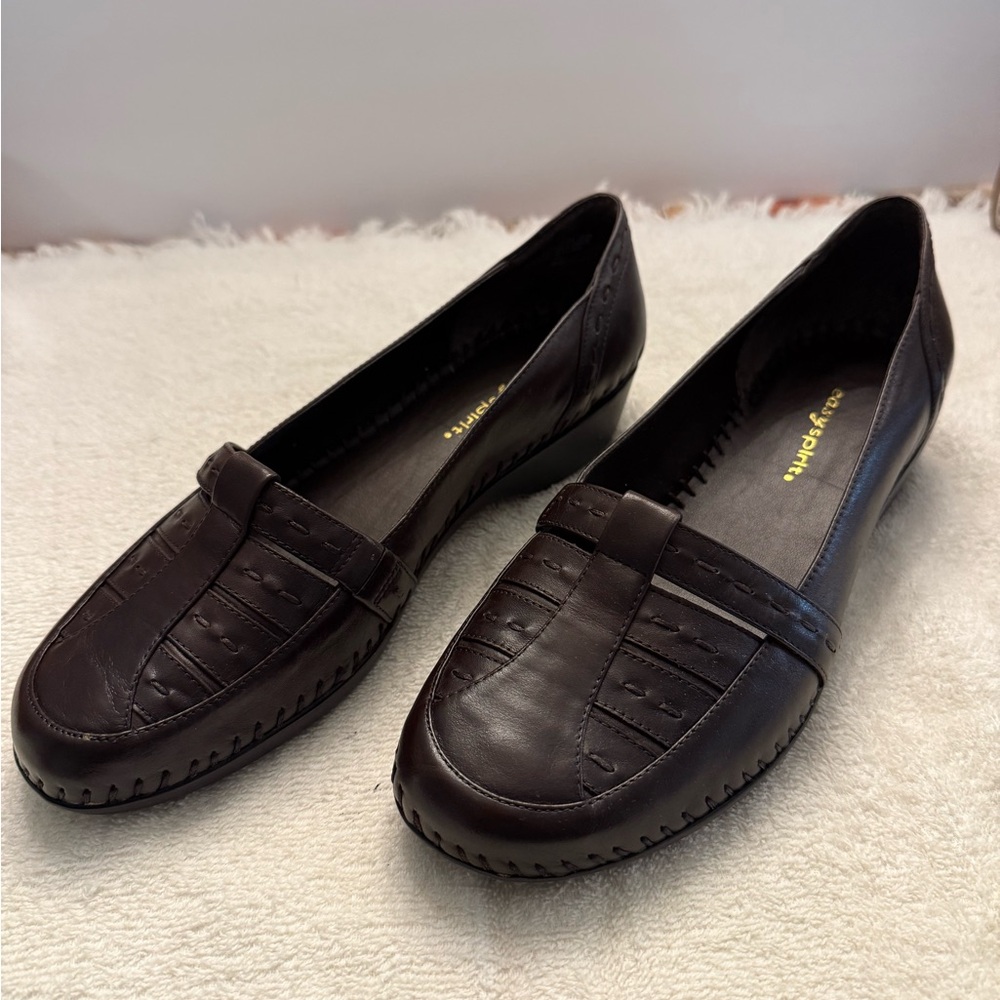 Easy Spirit Dark Brown Stregas Women's Loafers 8 W NIB